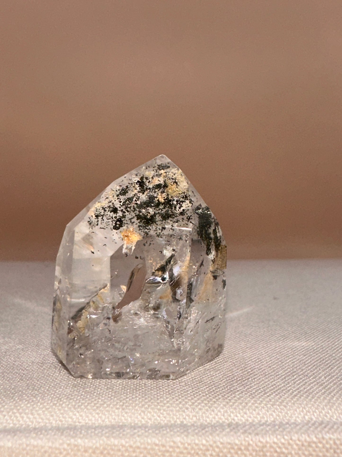 Small Chunky Clear Lodalite With Chlorite Inclusions