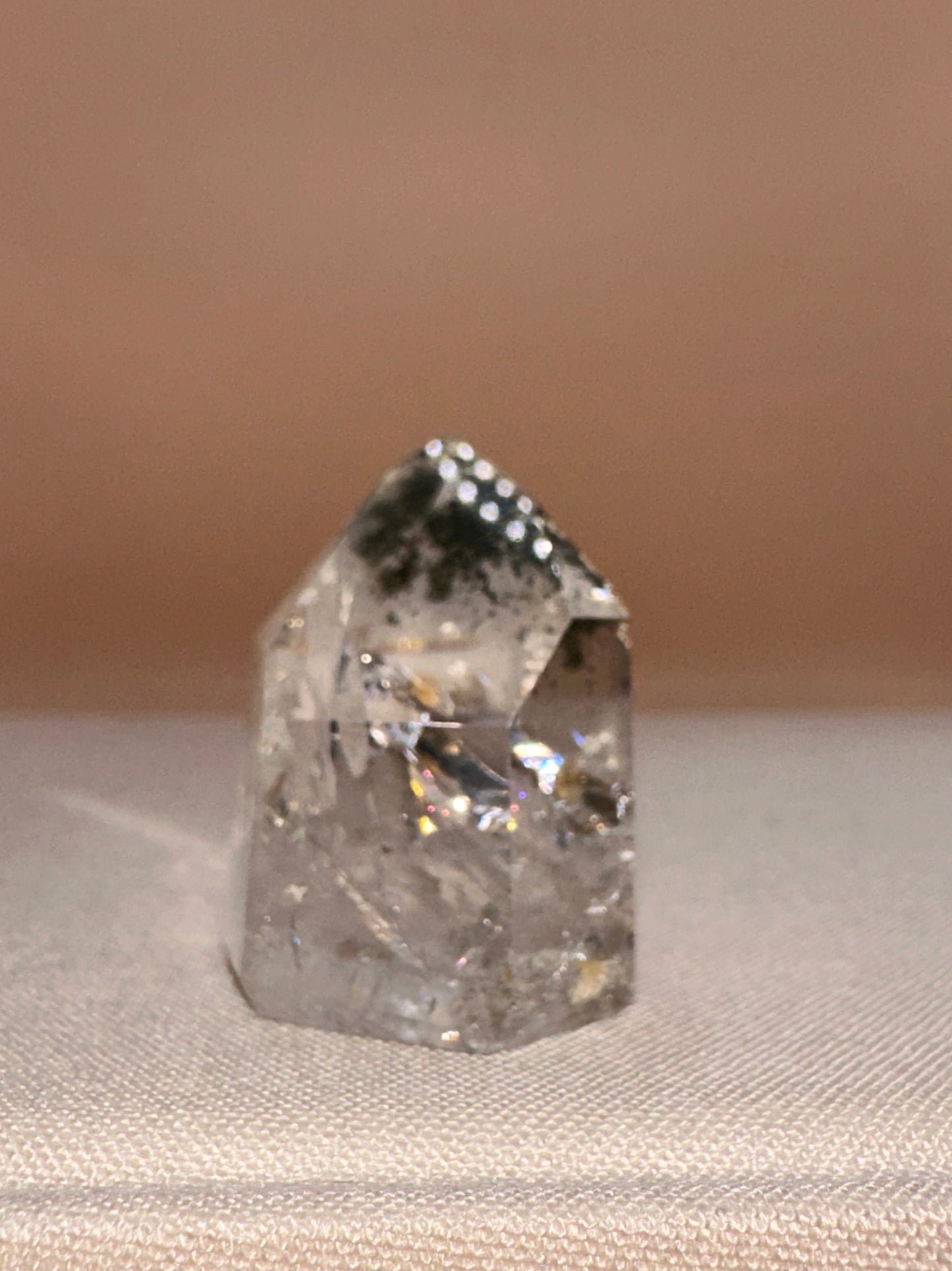 Small Chunky Clear Lodalite With Chlorite Inclusions