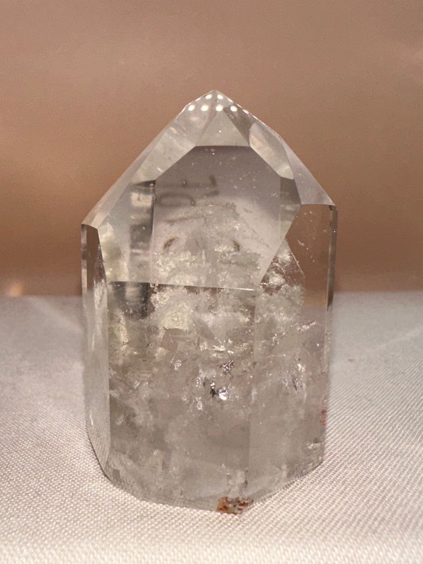 Polished Clear Lodalite With Veils