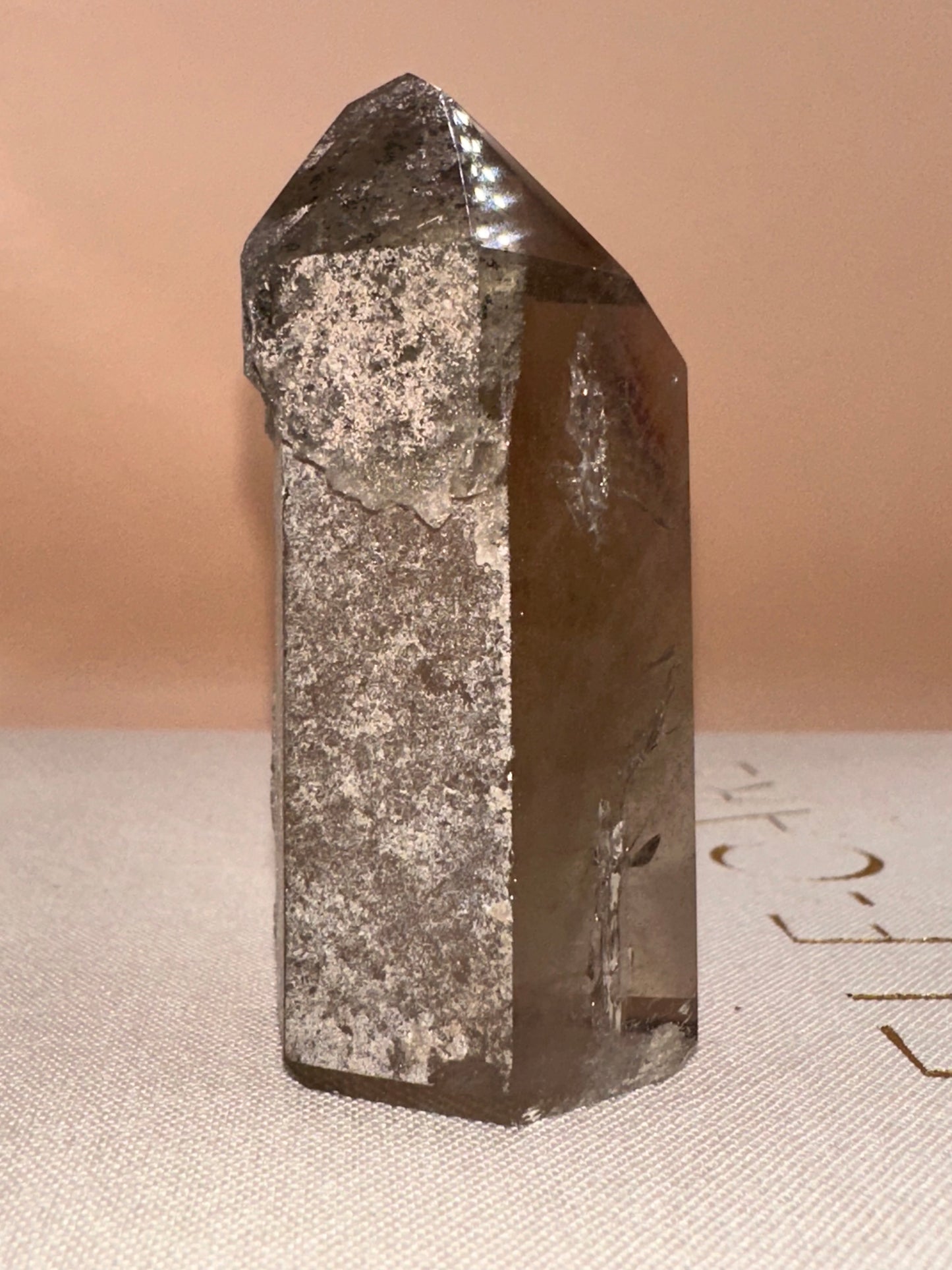 Tall Smokey Lodalite Raw Back