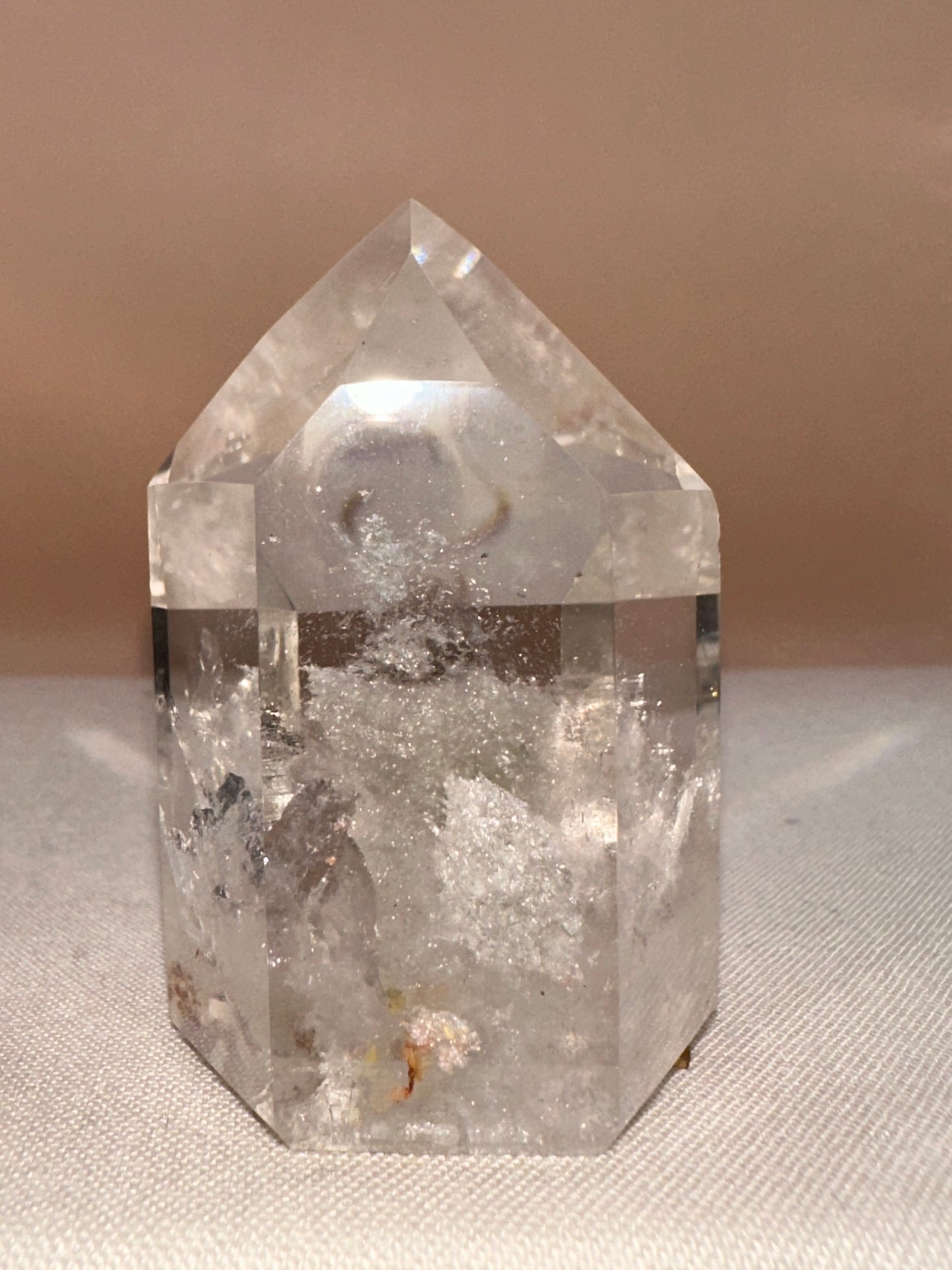 Polished Clear Lodalite With Veils