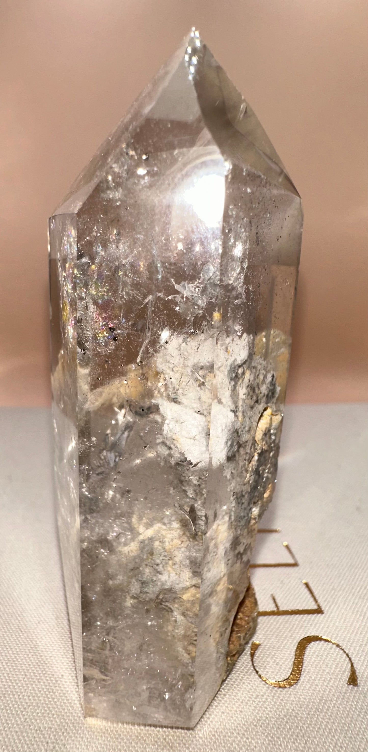 Tall Lodalite Part Polished, Part Raw