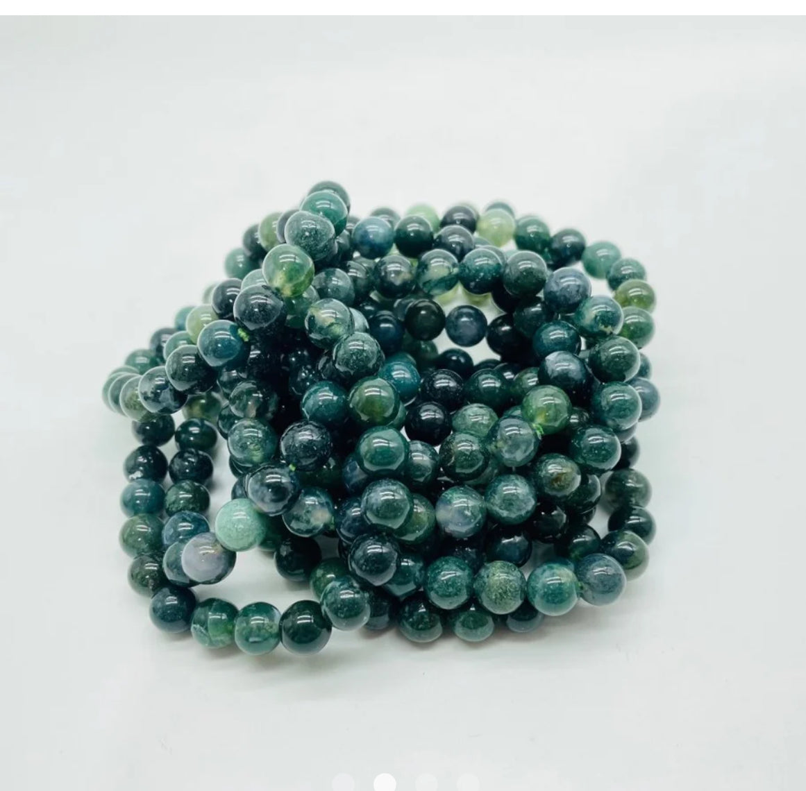 GREEN MOSS AGATE BRACELET