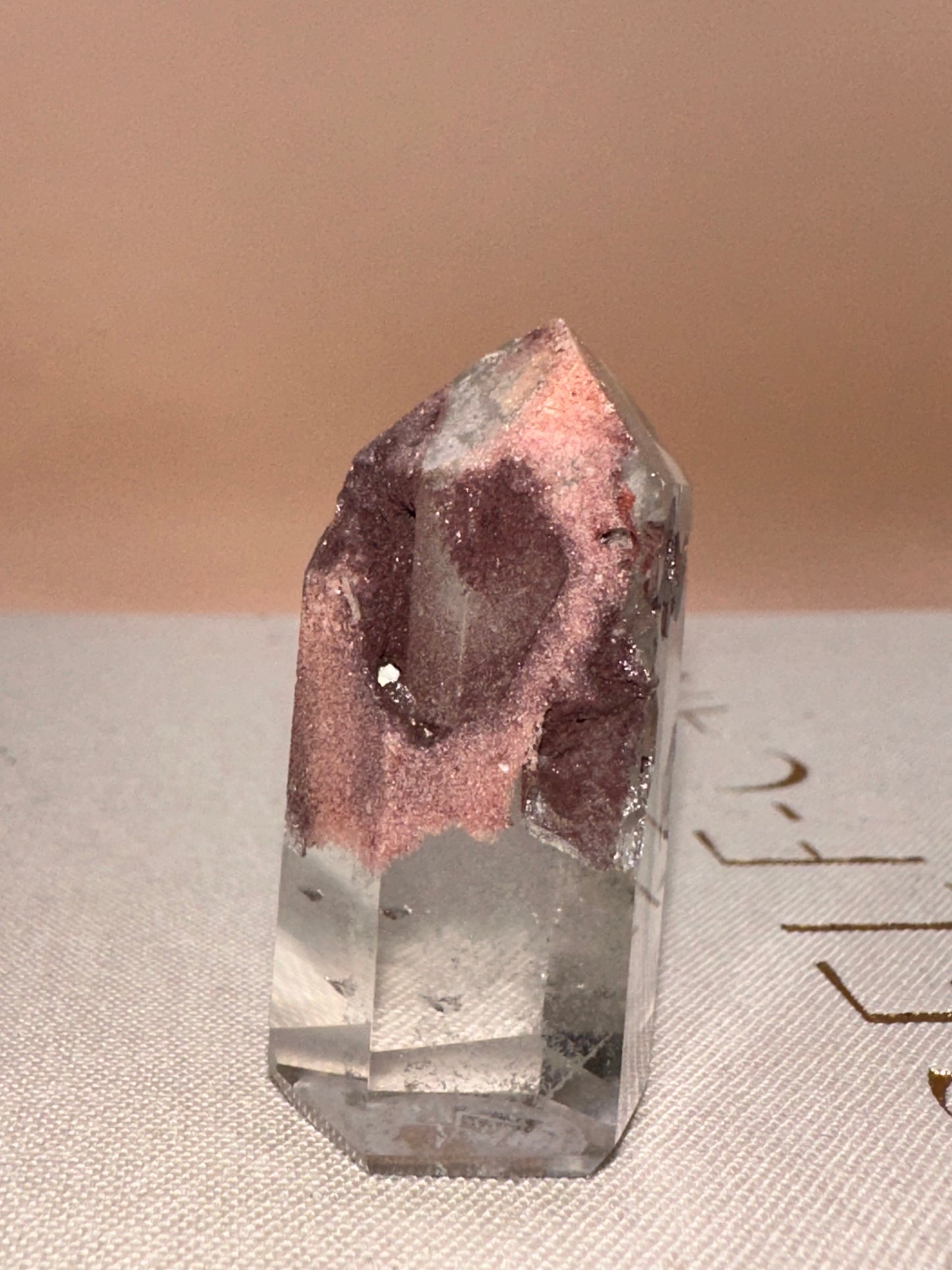 Small Lodalite Tower Part Raw Part Polished