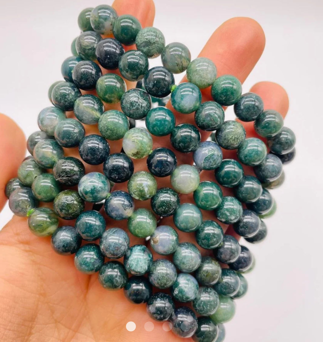 GREEN MOSS AGATE BRACELET