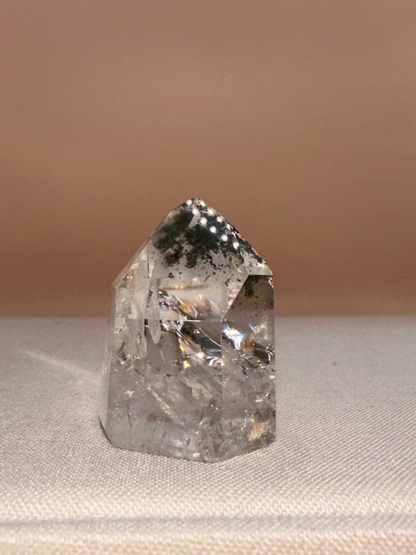 Small Chunky Clear Lodalite With Chlorite Inclusions