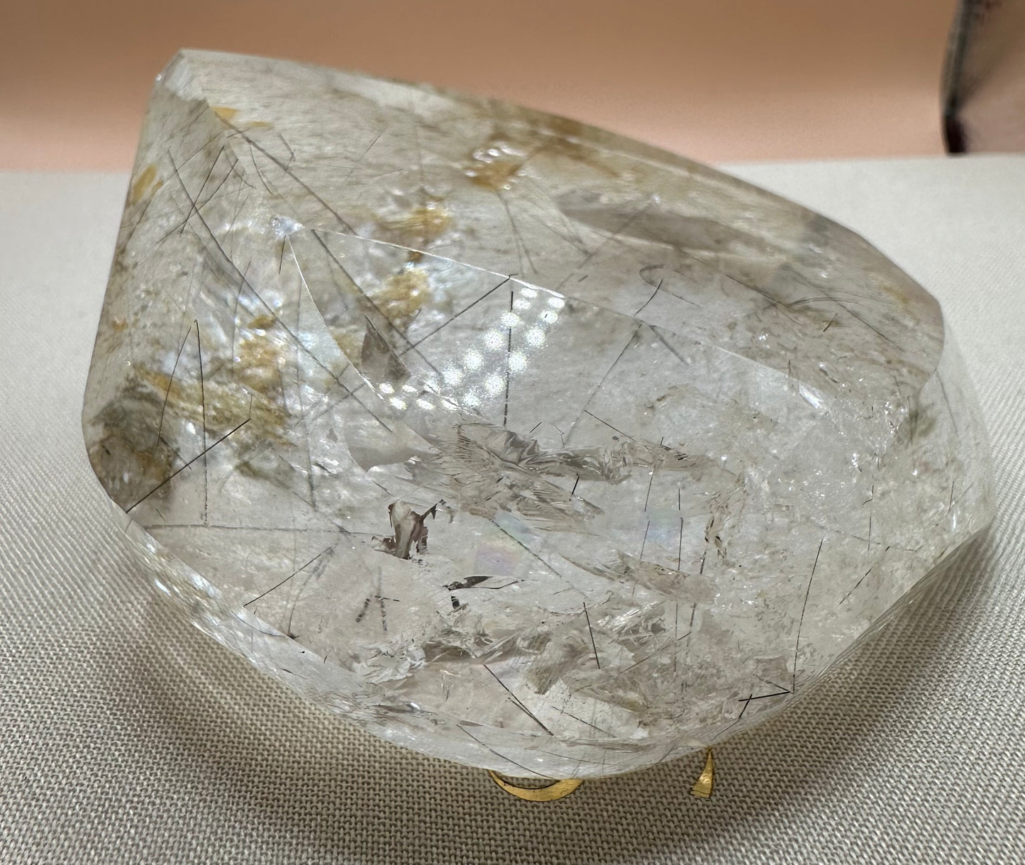 Rutile in Quartz Freeform