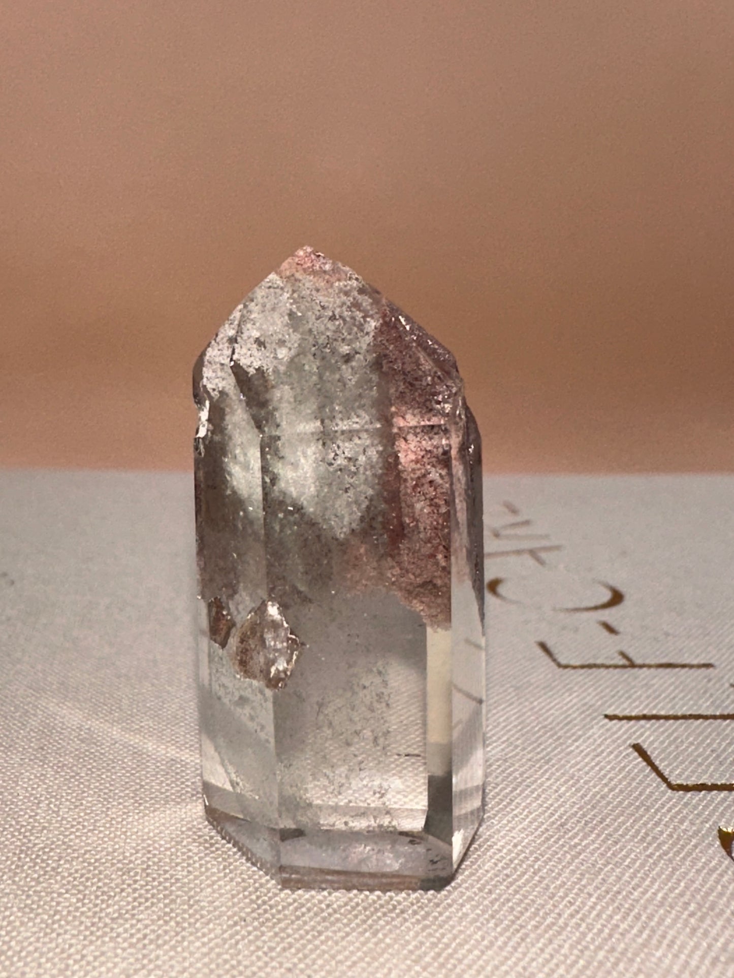 Small Lodalite Tower Part Raw Part Polished