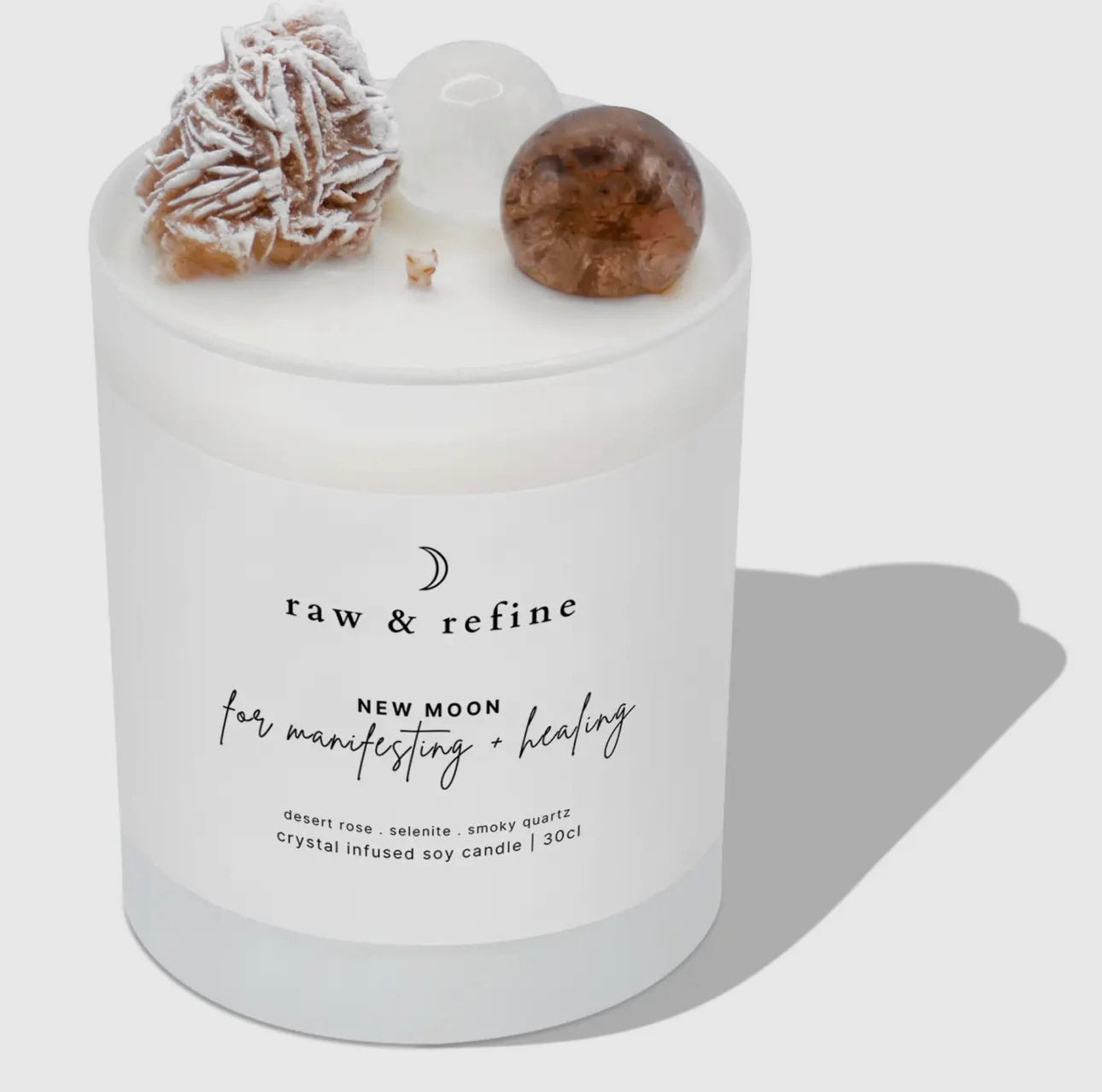New Moon Crystal Candle