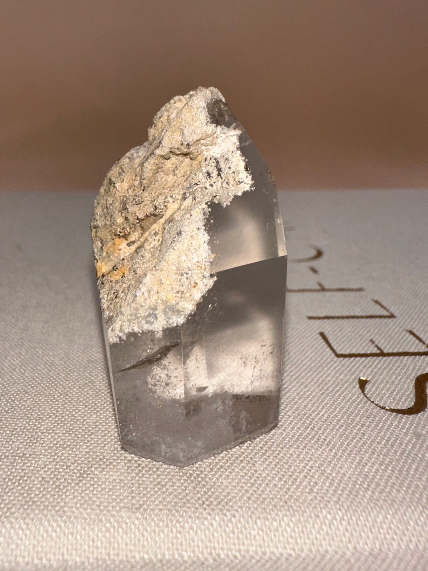 Small Lodalite with red Part Raw Part Polished