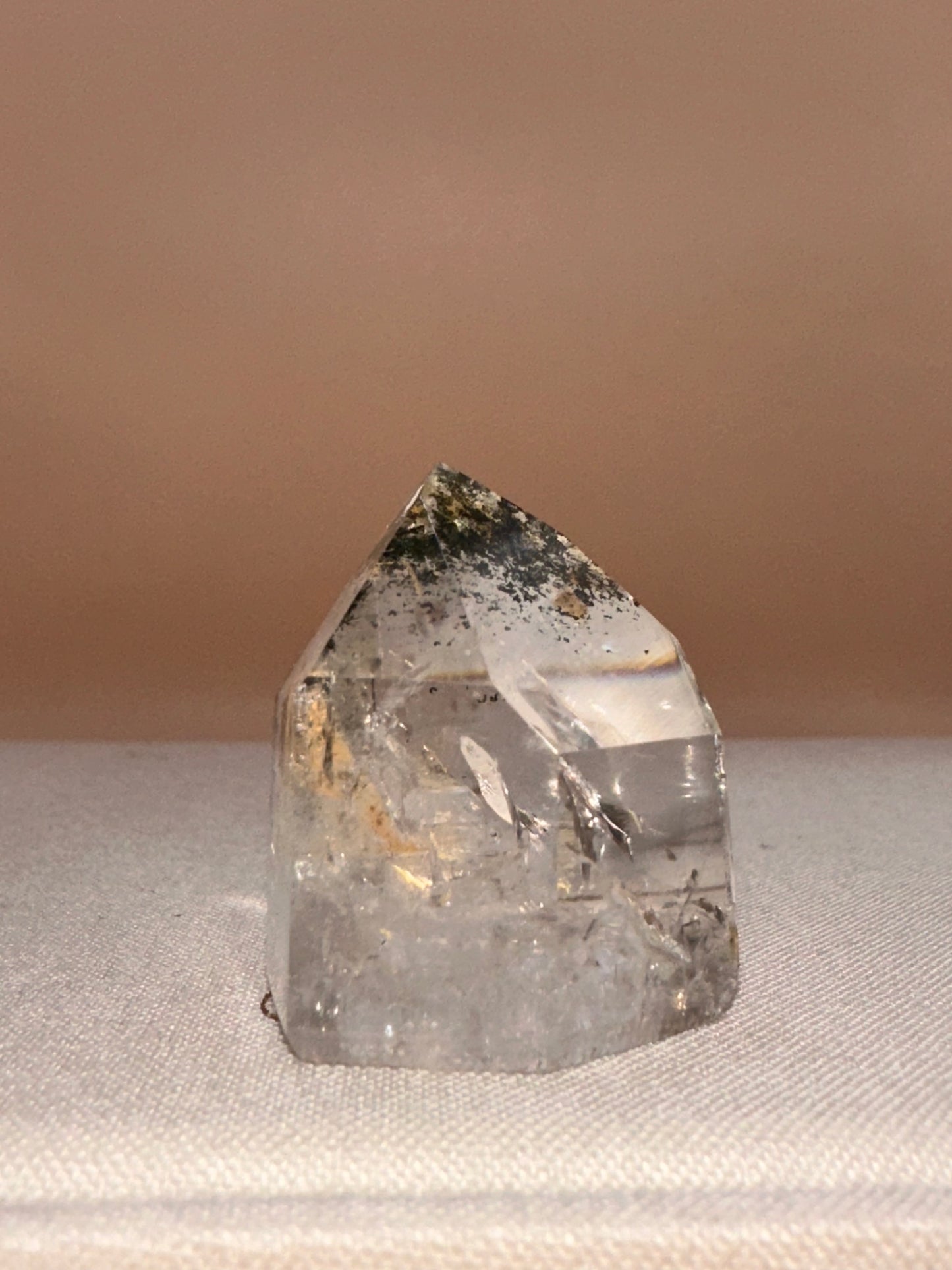 Small Chunky Clear Lodalite With Chlorite Inclusions
