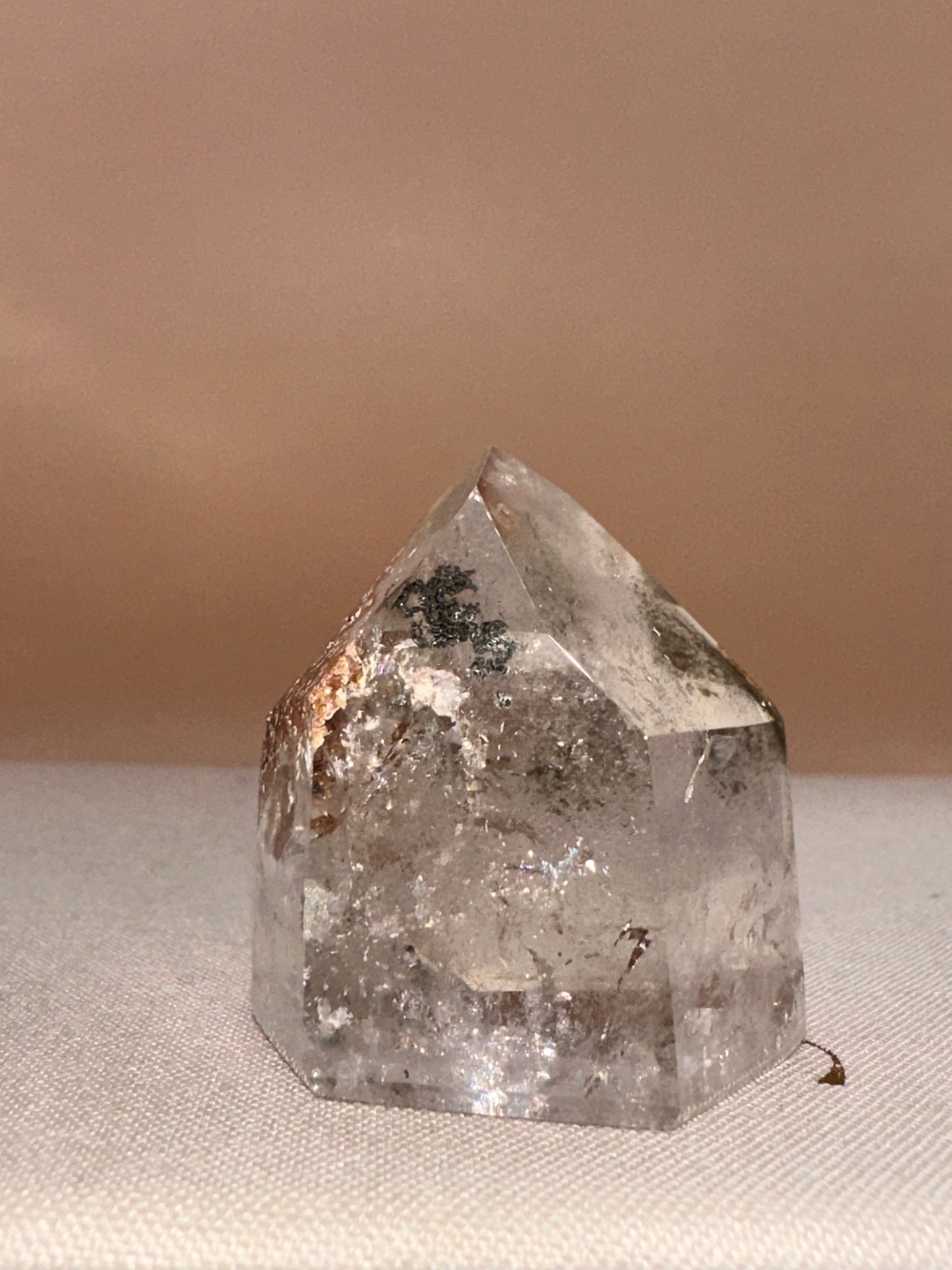 Small Chunky Polished Raw Tip with chlorite inclusions