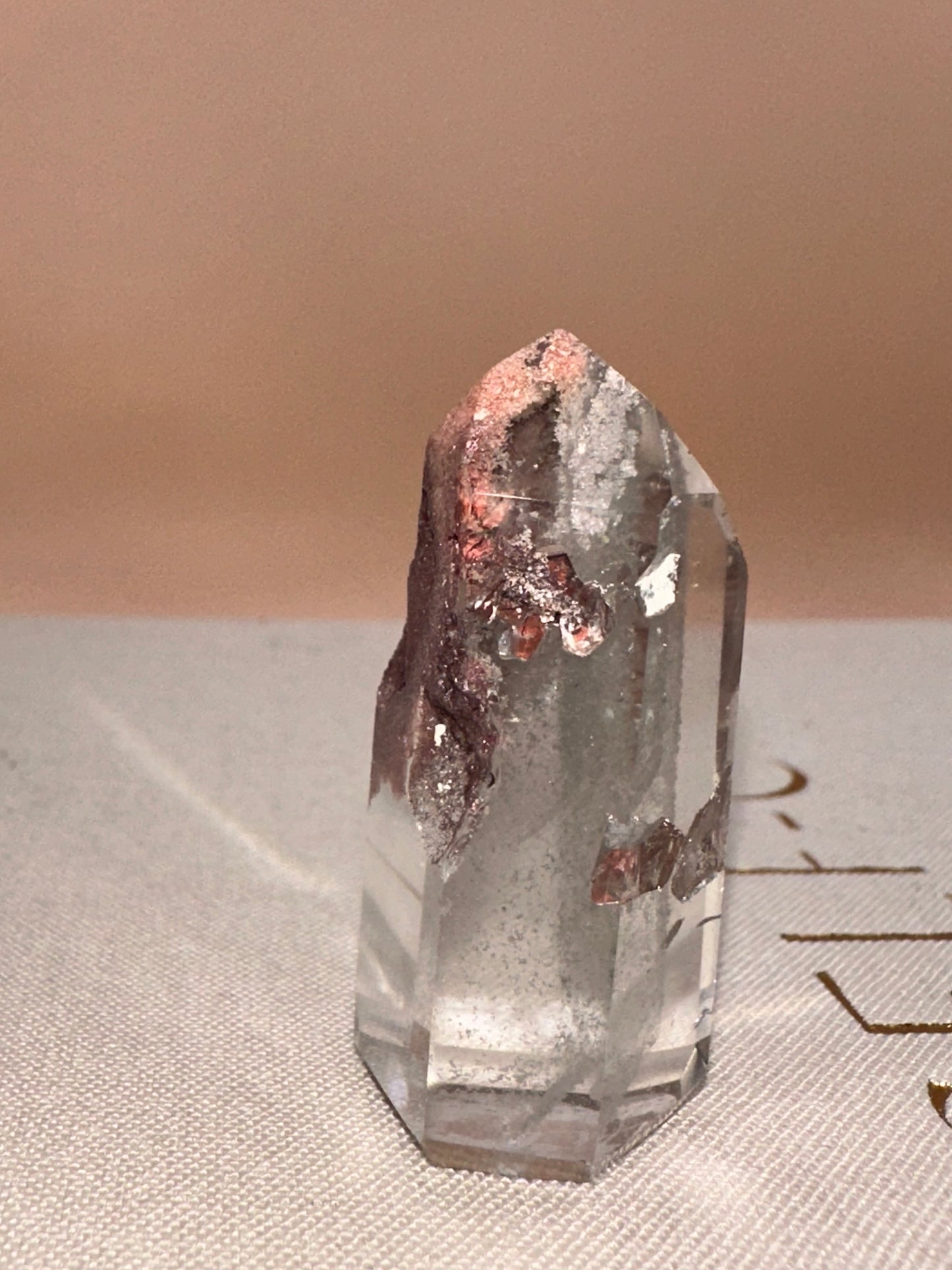 Small Lodalite Tower Part Raw Part Polished