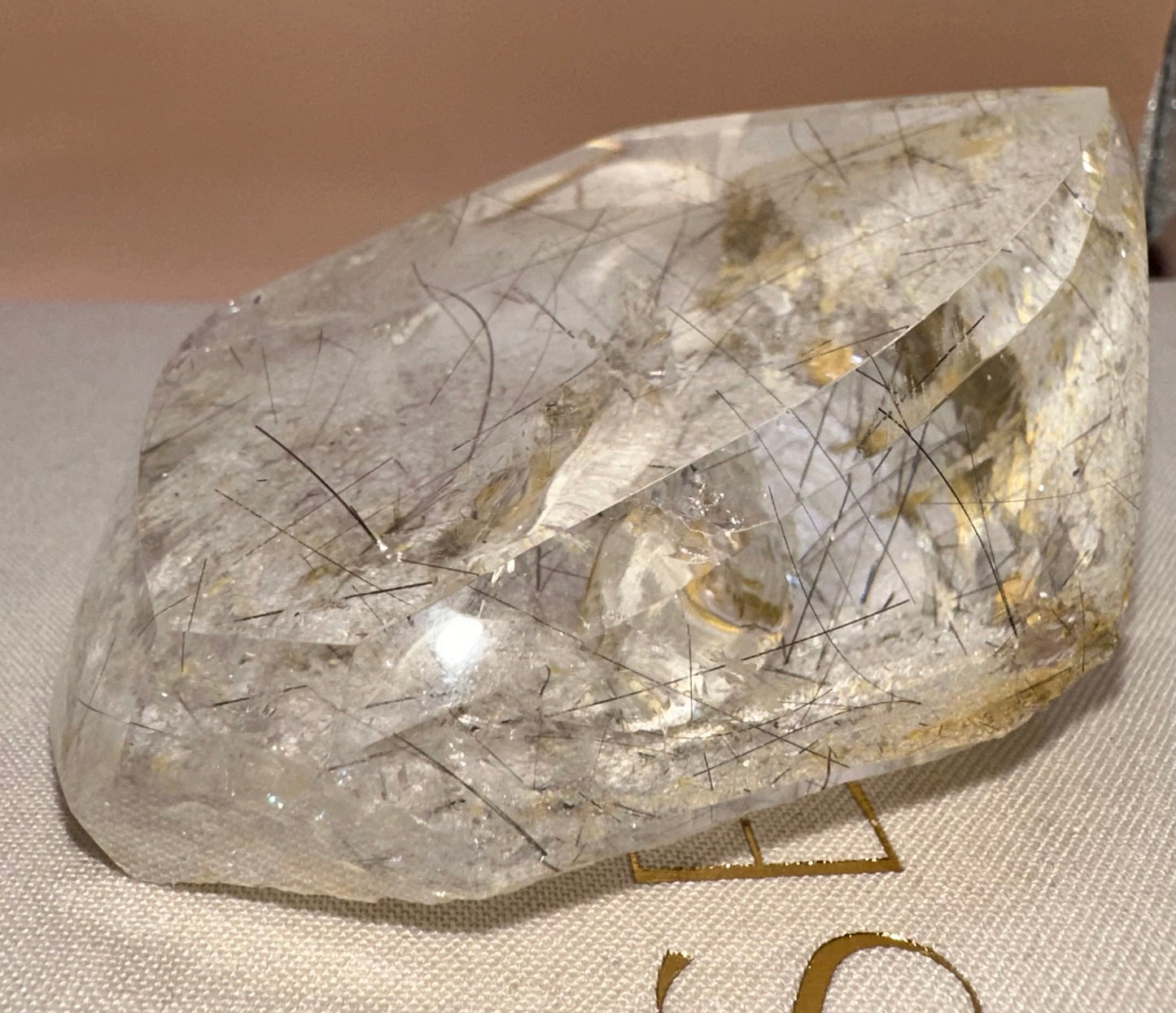 Rutile in Quartz Freeform