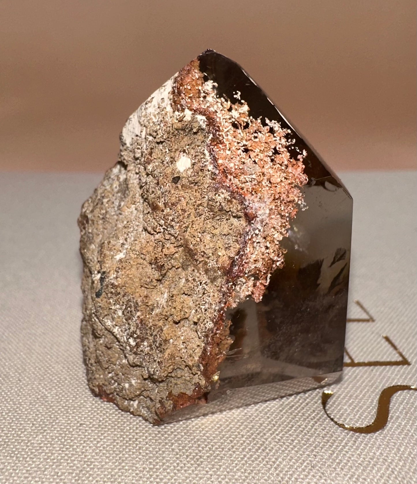 Reddish Lodalite Part Polished, Raw Back