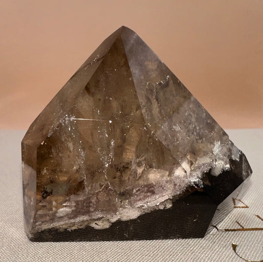 Smokey Lodalite Polished, Key and Raw Back