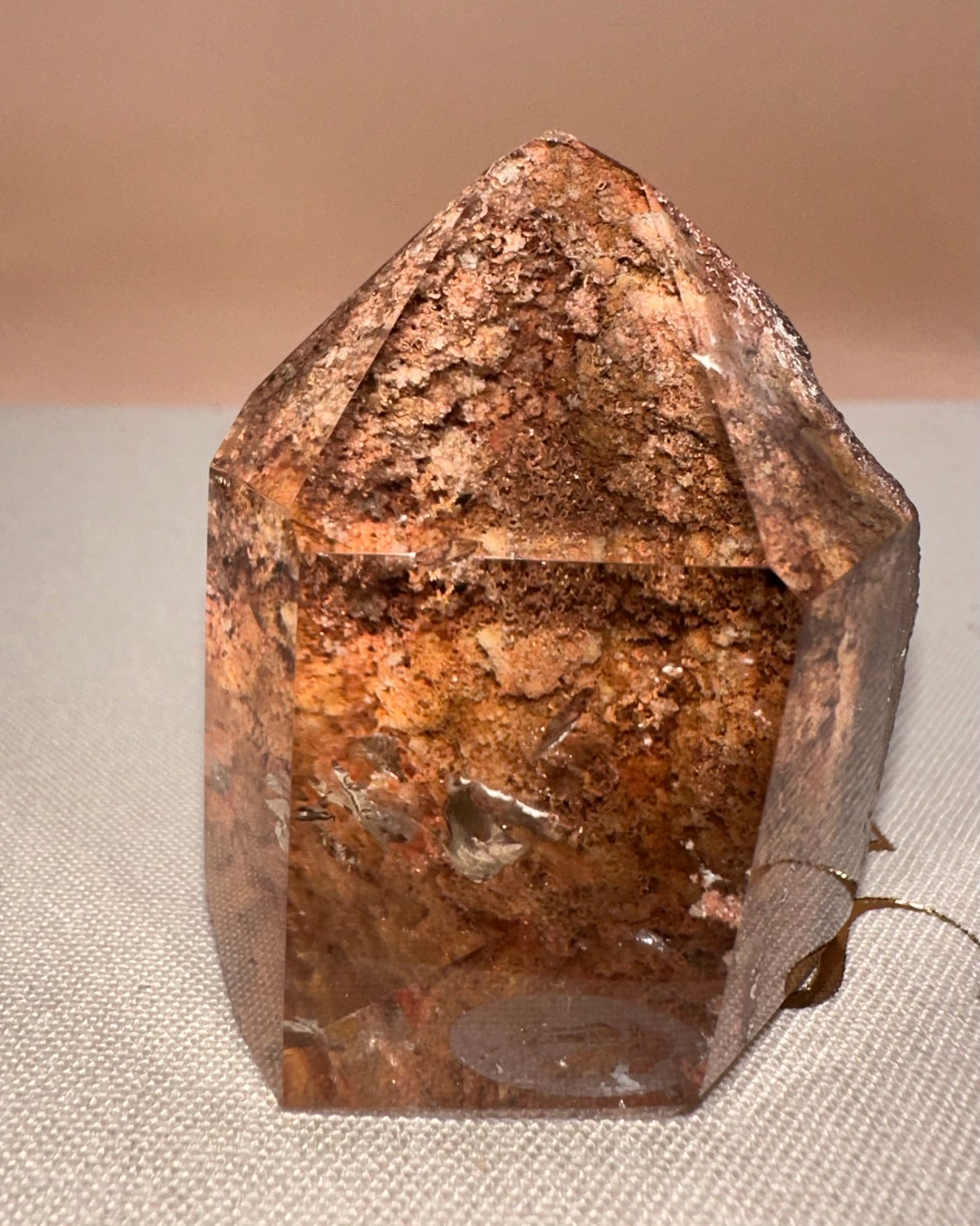 Reddish Lodalite Part Polished, Raw Back
