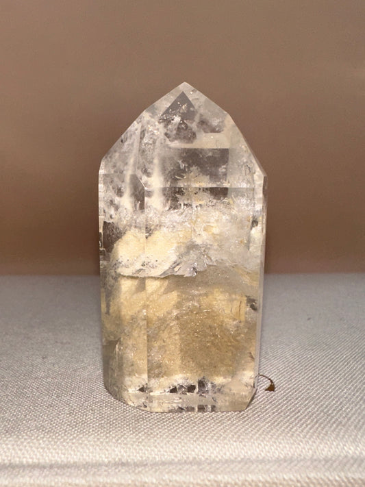 Clear White Lodalite Raw Back