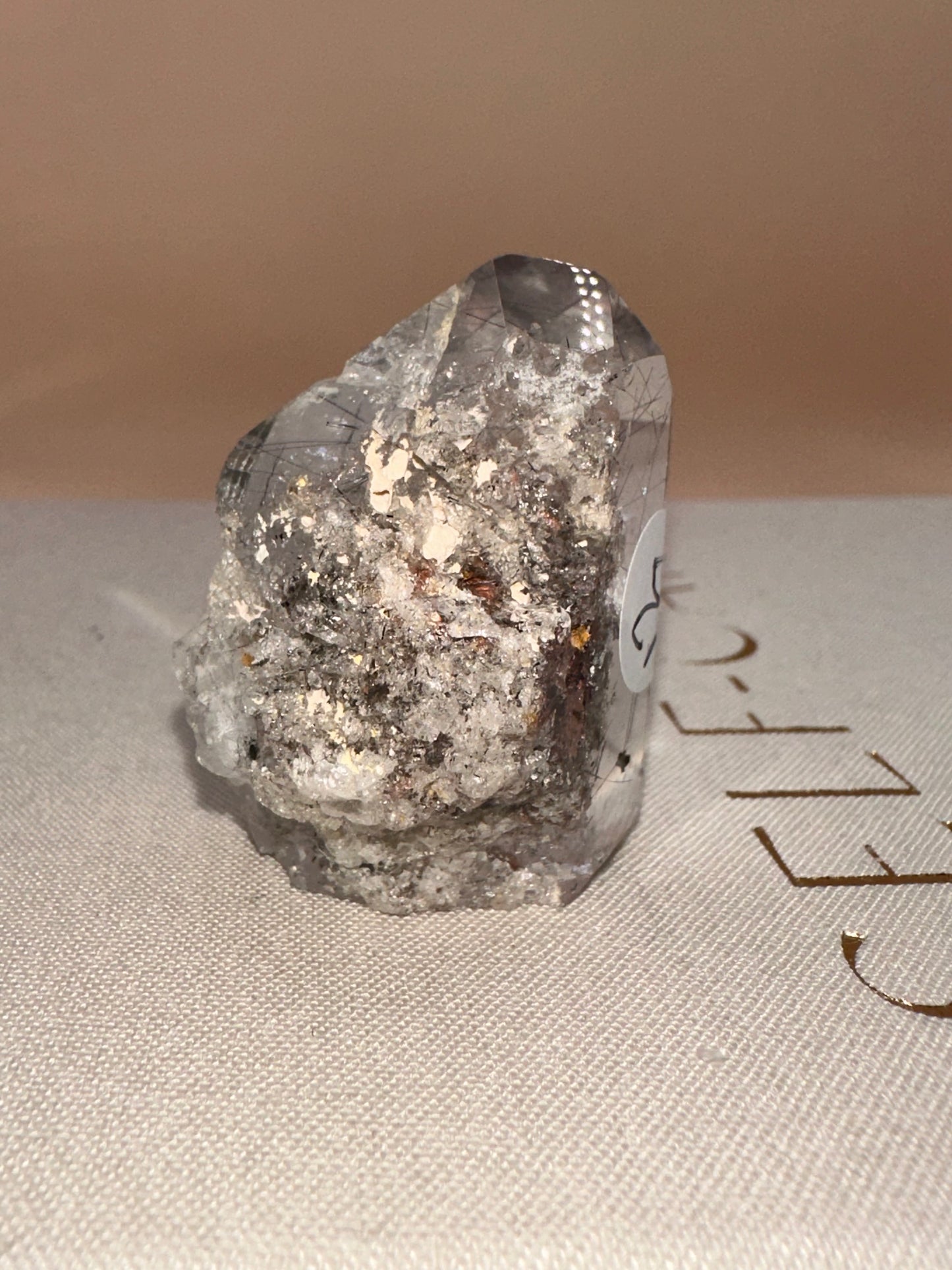 Lodalite With Rutile Part Raw Part Polished