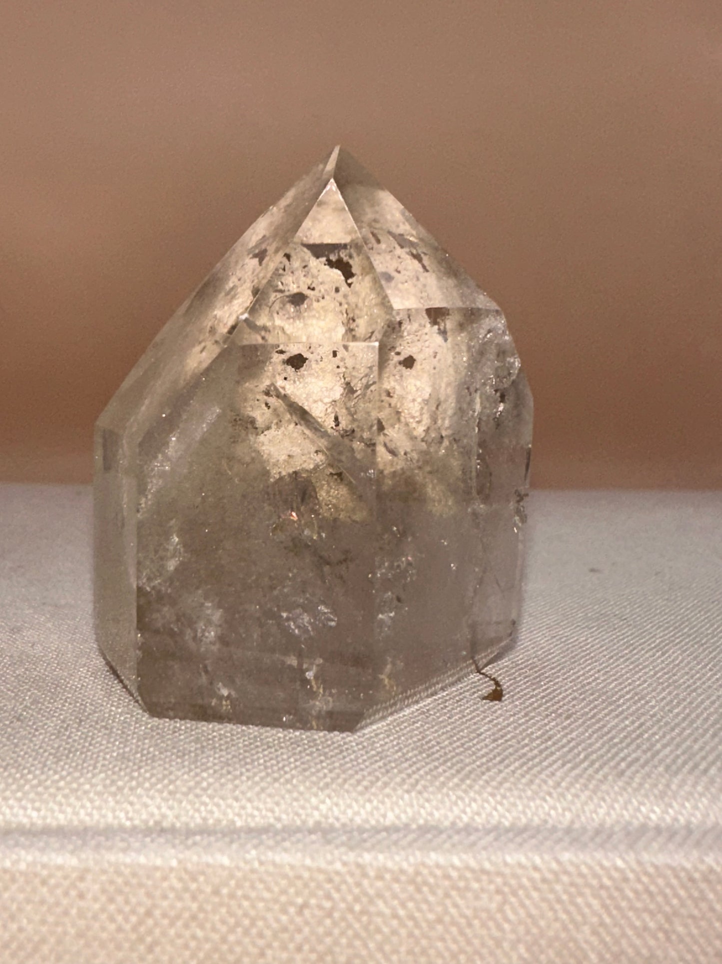 Clear White Lodalite Raw Back