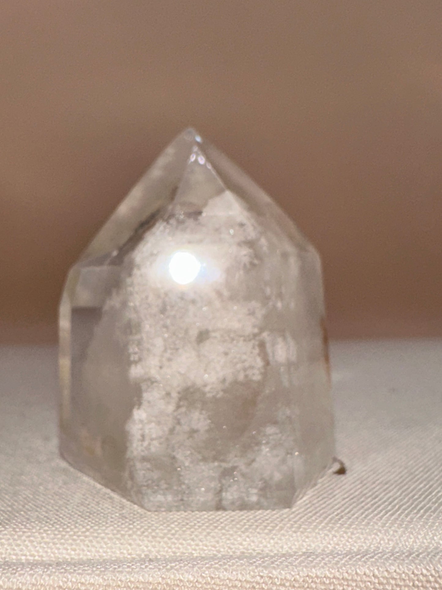 Clear White Lodalite With Iron Inclusion