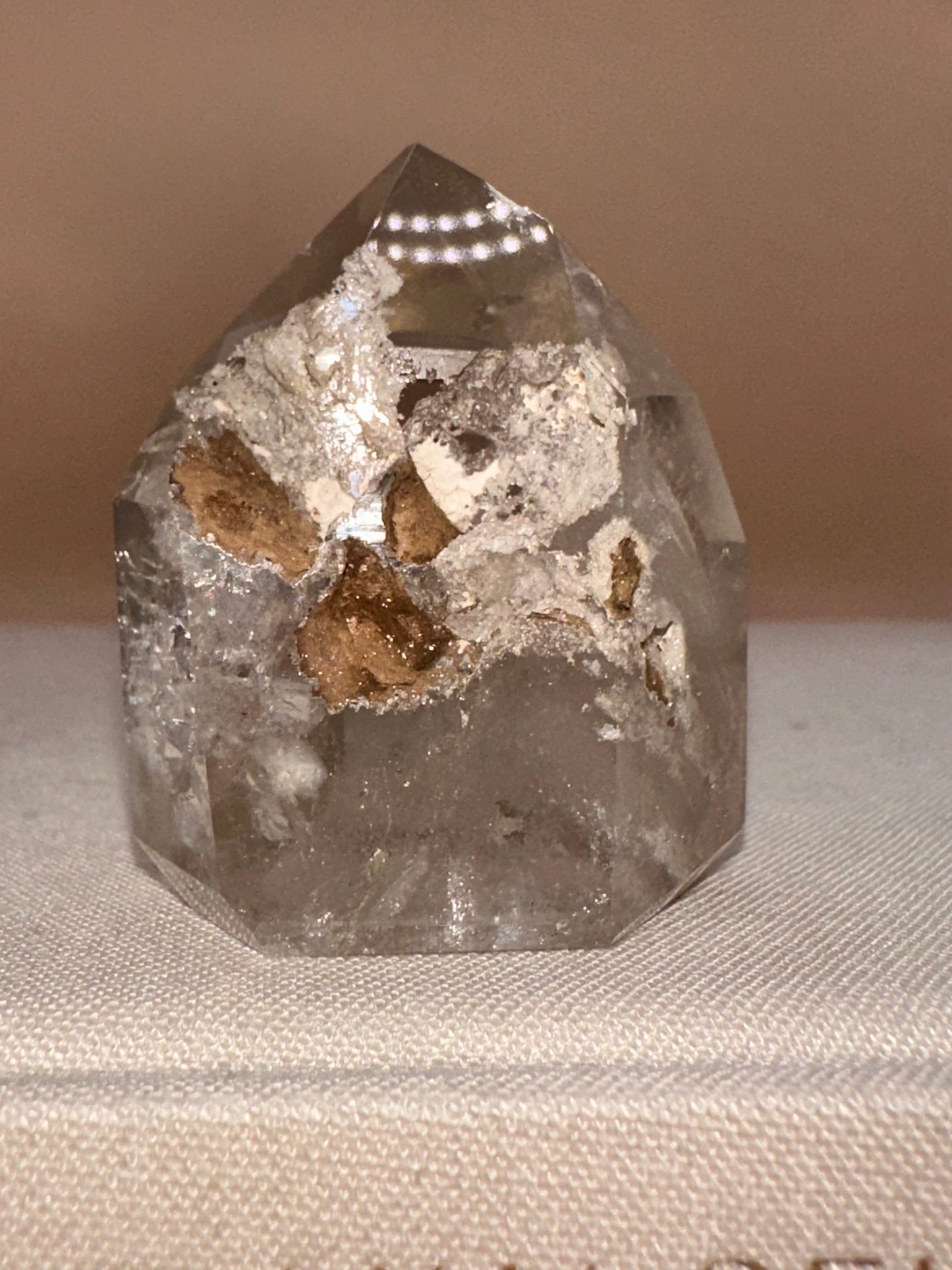 Clear White Lodalite Raw Back