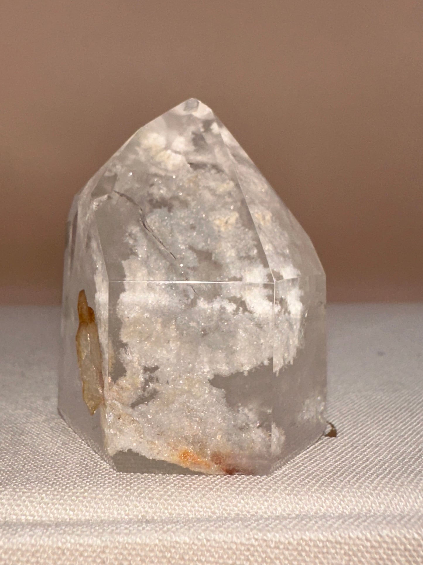 Clear White Lodalite With Iron Inclusion