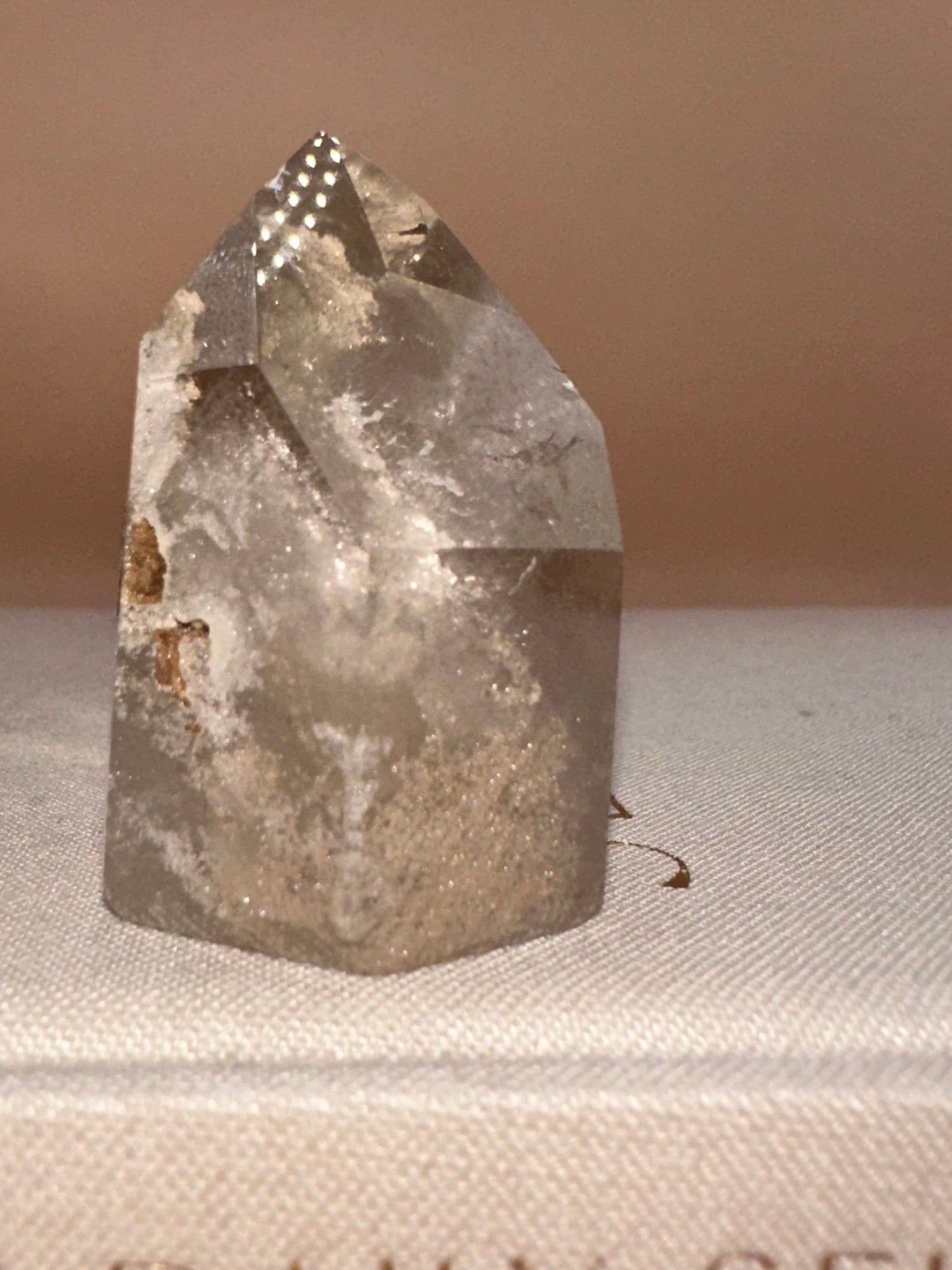 Clear White Lodalite Raw Back